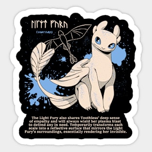 Light fury love Sticker